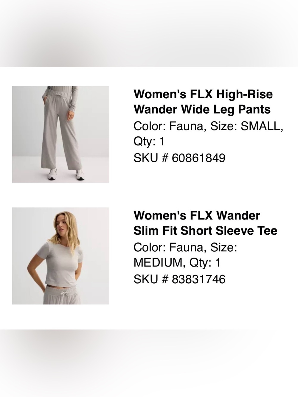 Womens active/lounge set- FLX fauna gray